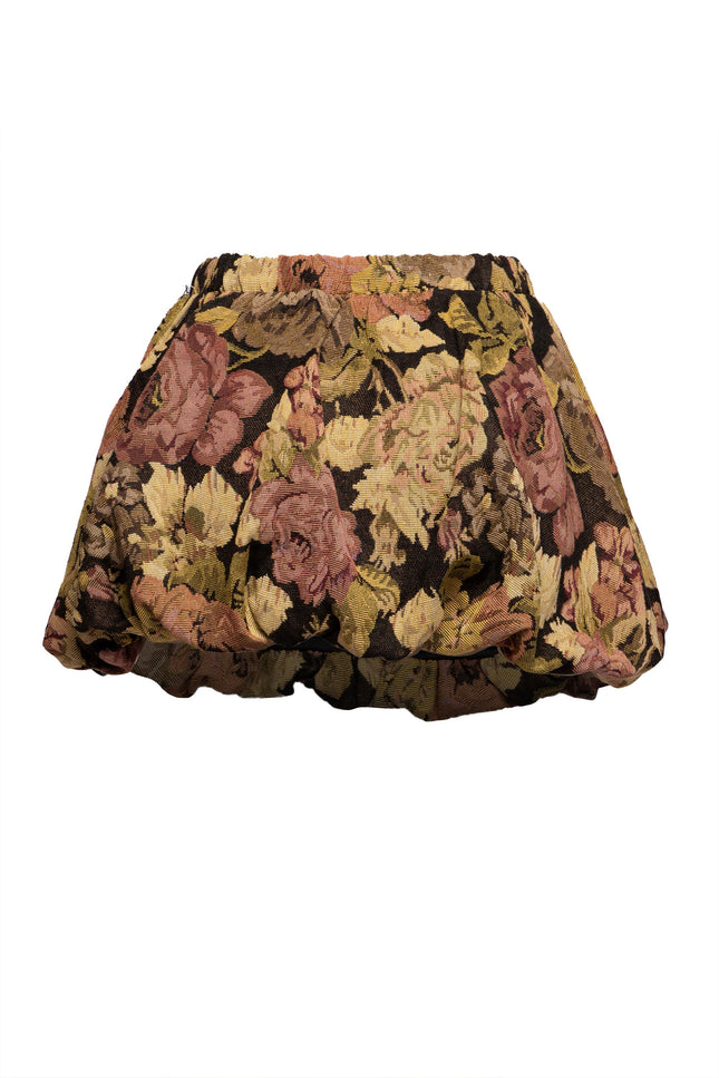 Floral bubble mini skirt - Muvin 