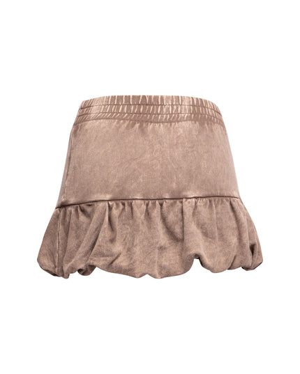 Washed bubble mini skirt - Muvin 