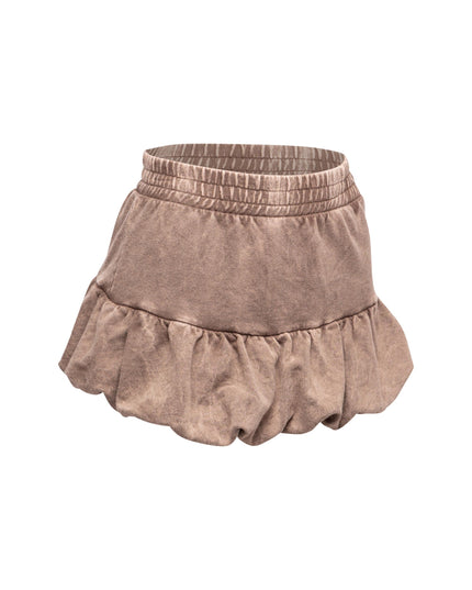 Washed bubble mini skirt - Muvin 