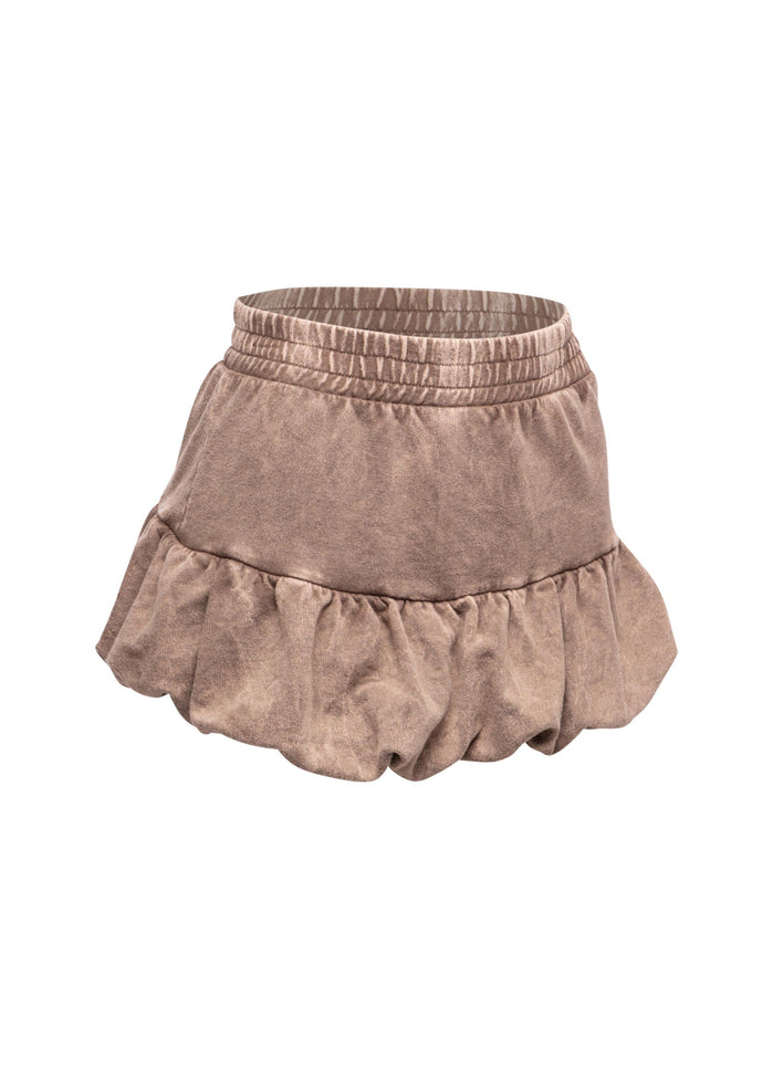 Washed bubble mini skirt - Muvin 