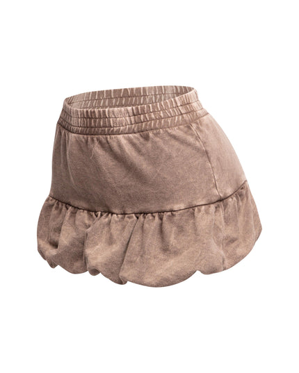 Washed bubble mini skirt - Muvin 