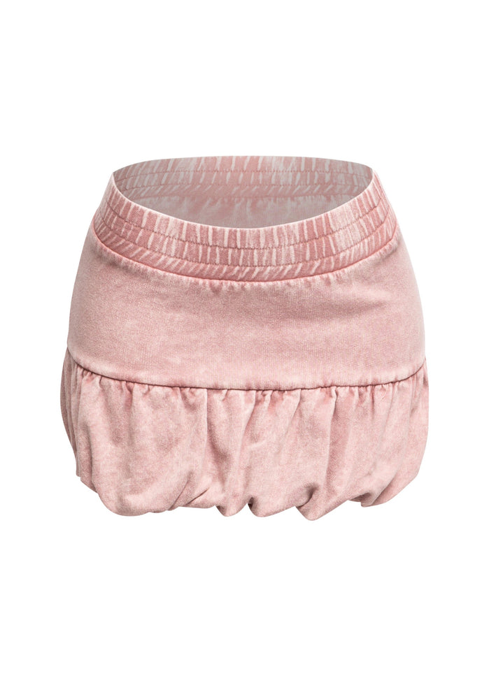 Washed bubble mini skirt - Muvin 