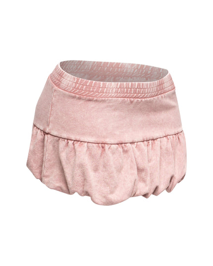 Washed bubble mini skirt - Muvin 