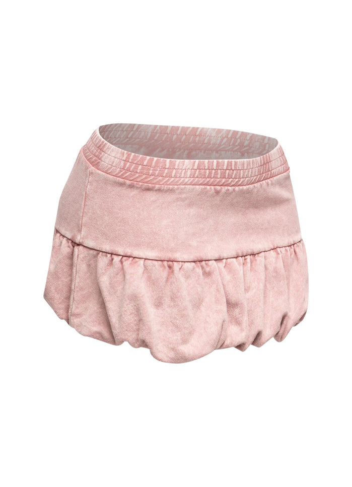 Washed bubble mini skirt - Muvin 