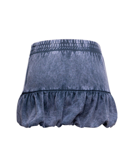 Washed bubble mini skirt - Muvin 