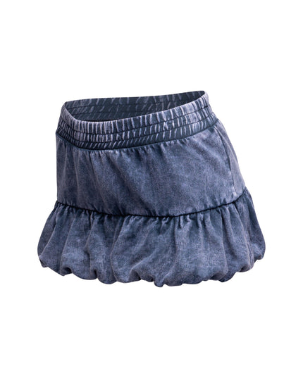 Washed bubble mini skirt - Muvin 