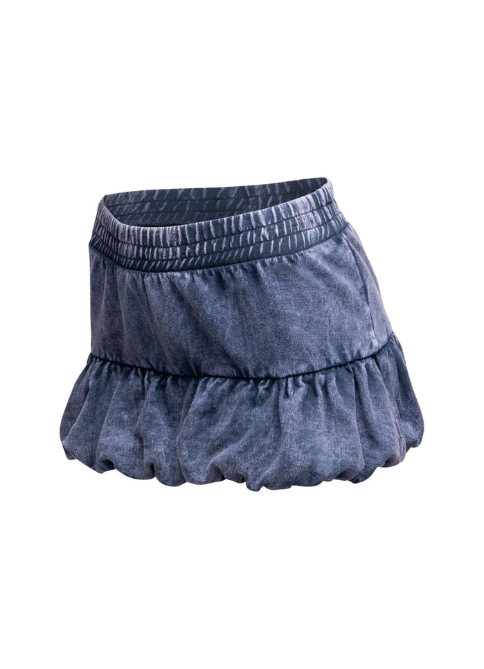 Washed bubble mini skirt - Muvin 