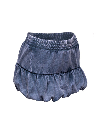 Washed bubble mini skirt - Muvin 