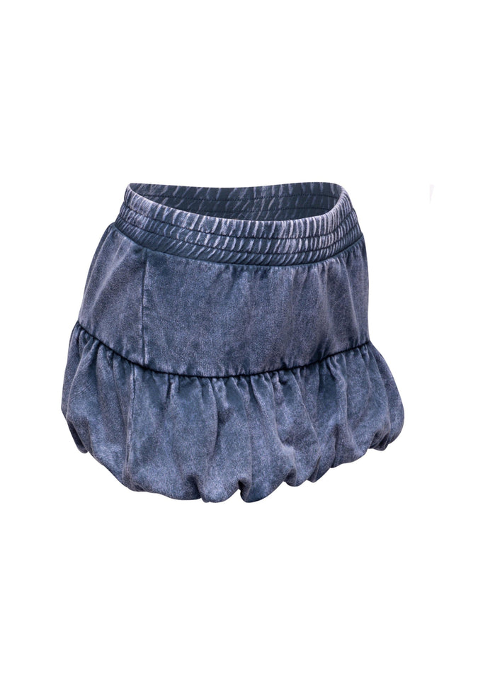 Washed bubble mini skirt - Muvin 