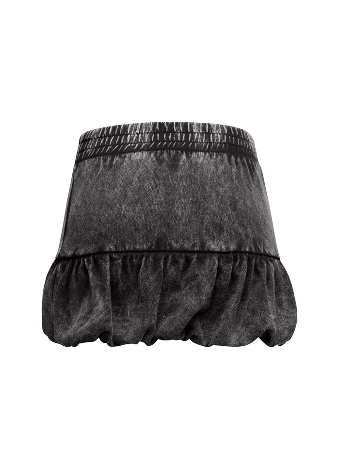 Washed bubble mini skirt - Muvin 