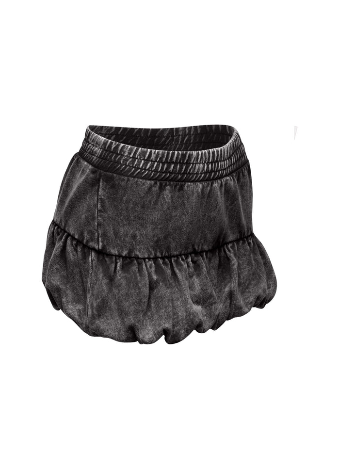Washed bubble mini skirt - Muvin 