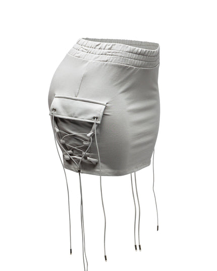Lace up mini skirt - Muvin 
