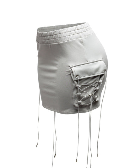 Lace up mini skirt - Muvin 