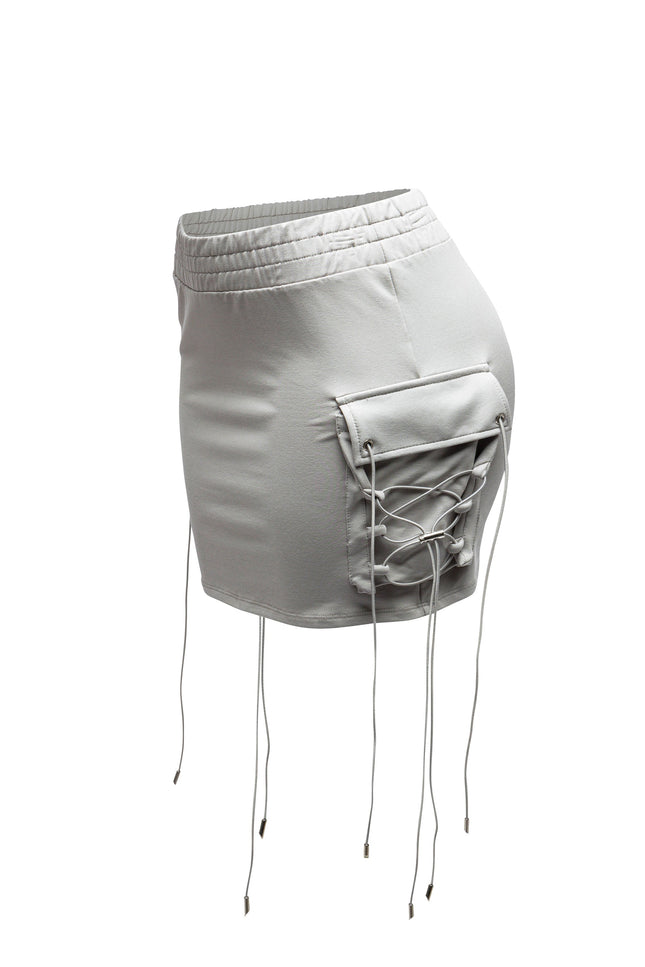 Lace up mini skirt - Muvin 