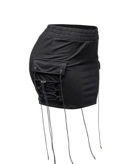 Lace up mini skirt - Muvin 