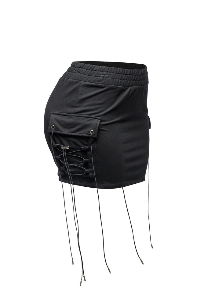 Lace up mini skirt - Muvin 