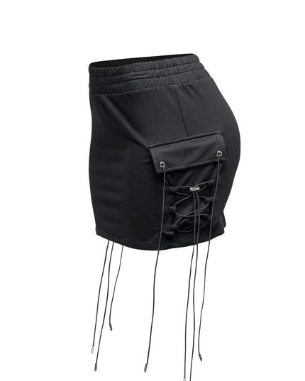 Lace up mini skirt - Muvin 