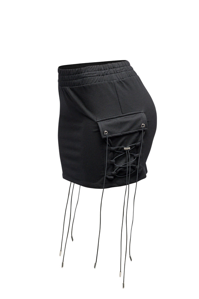 Lace up mini skirt - Muvin 