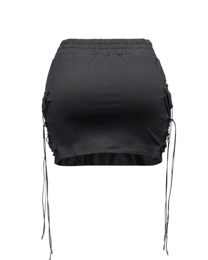 Lace up mini skirt - Muvin 