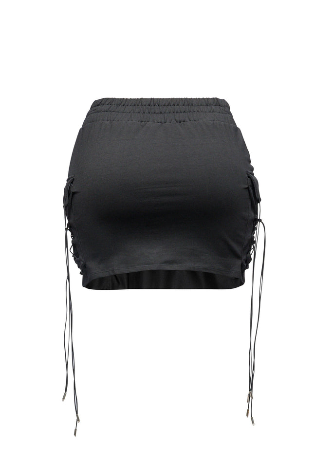 Lace up mini skirt - Muvin 