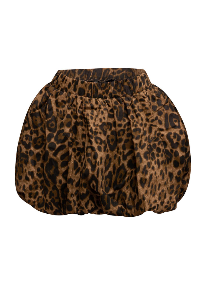 Leopard twill bubble skirt - Muvin 