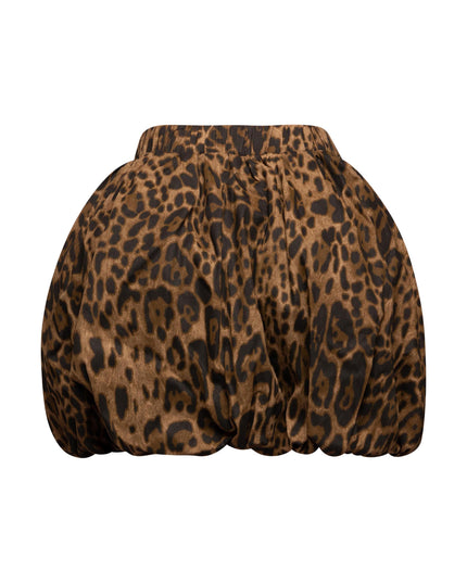 Leopard twill bubble skirt - Muvin 