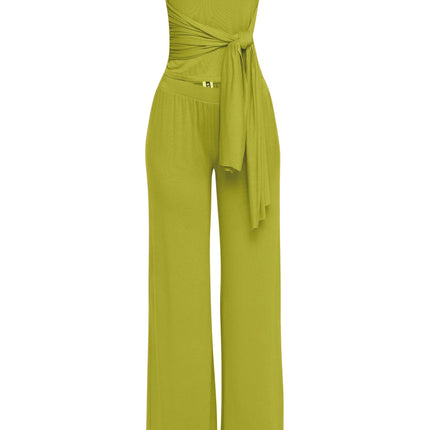 After Party Energy Strapless Tie Jumpsuit - Muvin 