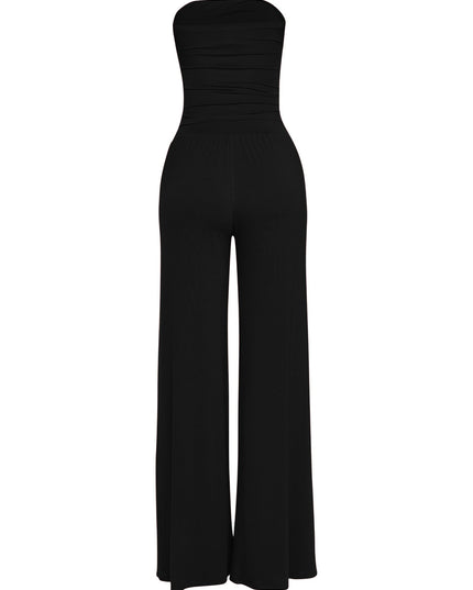After Party Energy Strapless Tie Jumpsuit - Muvin 