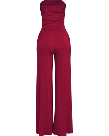After Party Energy Strapless Tie Jumpsuit - Muvin 