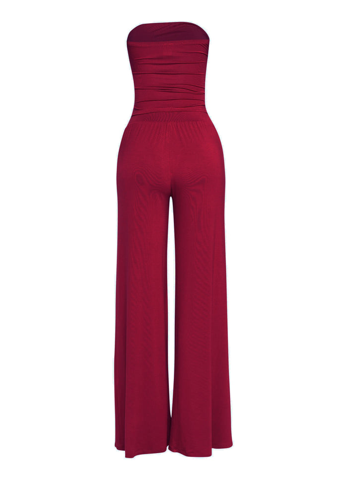 After Party Energy Strapless Tie Jumpsuit - Muvin 