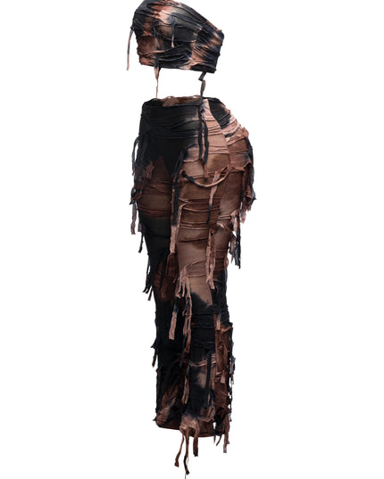 Distressed Tube top and pants set - Muvin 