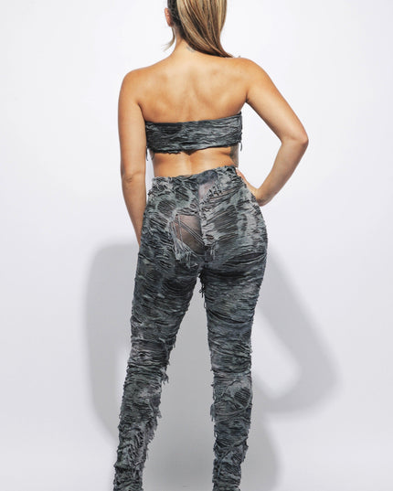 Bandeau top & pants set - Muvin 