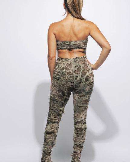 Bandeau top & pants set - Muvin 
