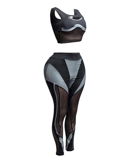 Cut Out Detailed Top and Leggings Set - Muvin 
