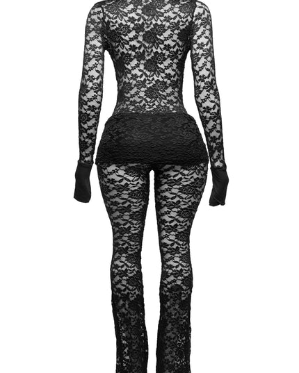 Lace bodysuit & pants set - Muvin 