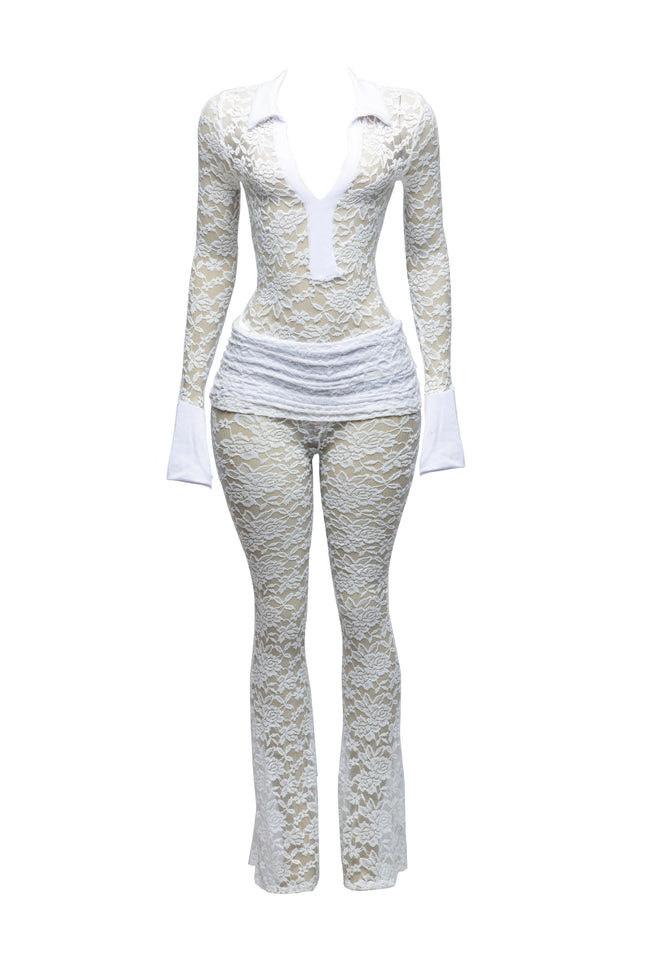 Lace bodysuit & pants set - Muvin 