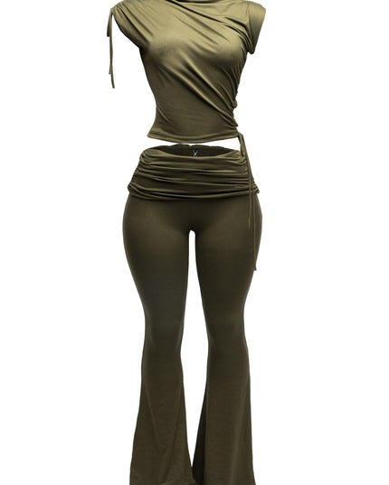 Mock Neck Top and Pant set - Muvin 