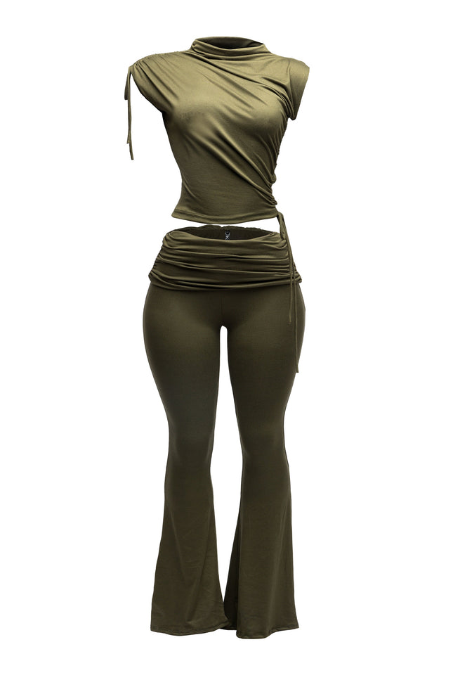 Mock Neck Top and Pant set - Muvin 