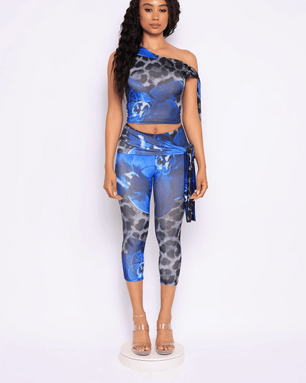 Wild Bloom Tie Detail Print Set - Muvin 