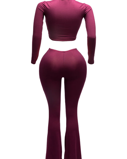 Strappy cutout detailed pant set - Muvin 