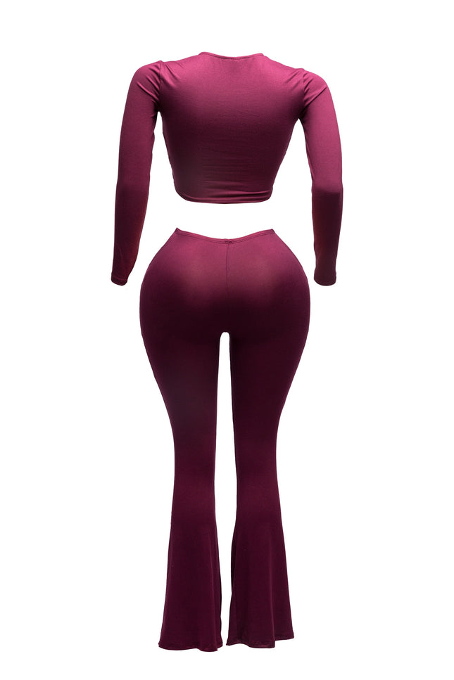 Strappy cutout detailed pant set - Muvin 