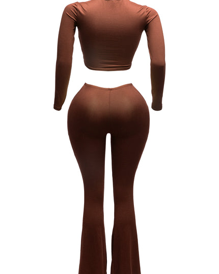 Strappy cutout detailed pant set - Muvin 