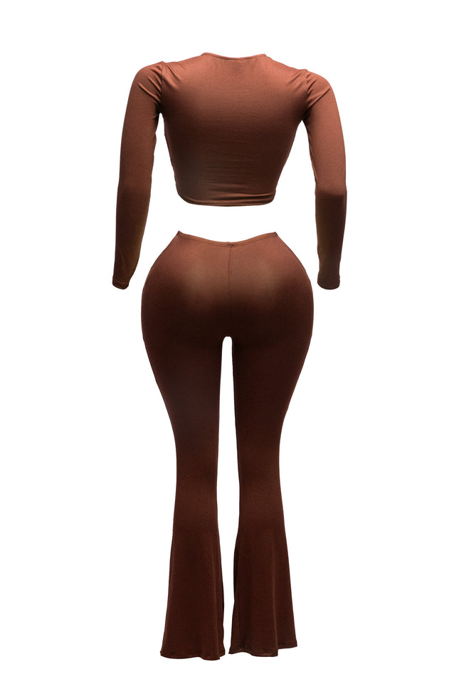 Strappy cutout detailed pant set - Muvin 