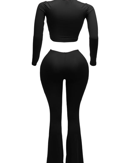 Strappy cutout detailed pant set - Muvin 