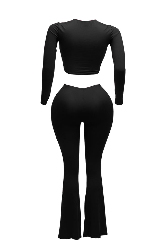 Strappy cutout detailed pant set - Muvin 