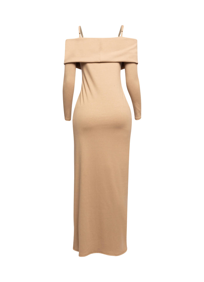 Long length spaghetti strap and off shoulder top & skirt leggings set - Muvin 