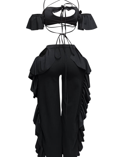 Strappy ruffled pants set - Muvin 