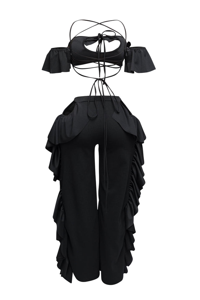 Strappy ruffled pants set - Muvin 