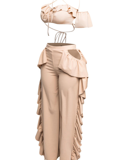 Strappy ruffled pants set - Muvin 