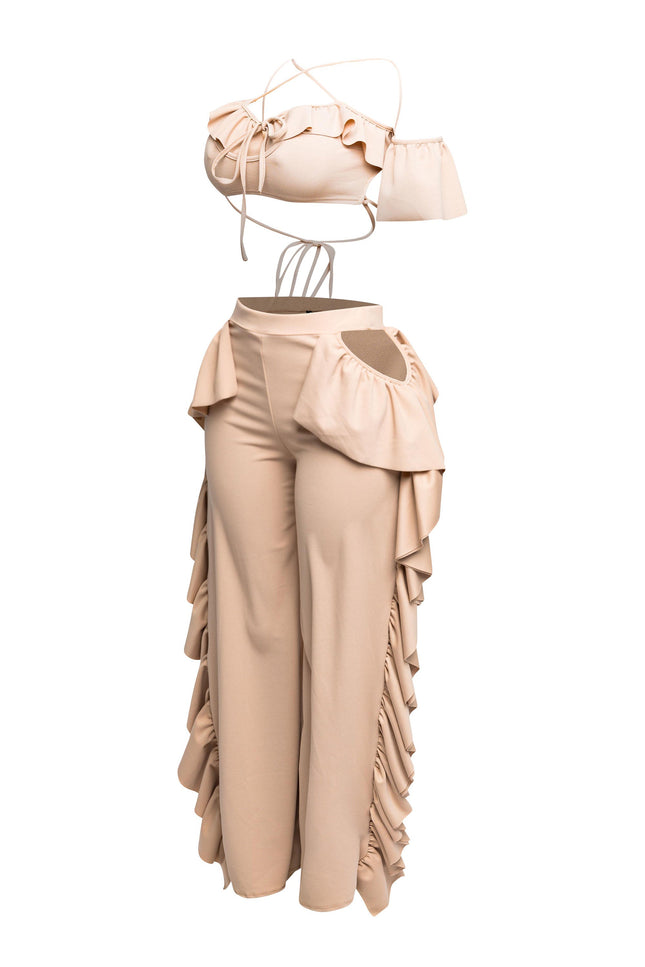 Strappy ruffled pants set - Muvin 